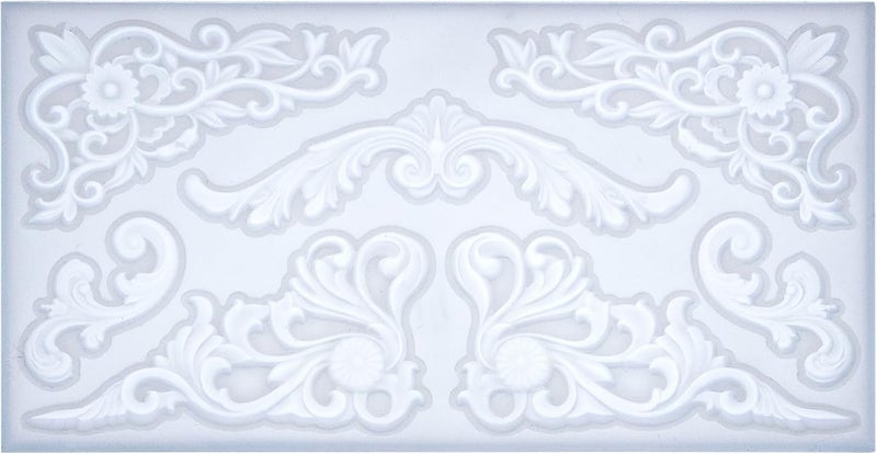 FUNSHOWCASE Art Molds for Polyclay Air Dry Clay Plaster Epoxy Resin Fondant Cake Decor Rococo Embellishment - Image 3